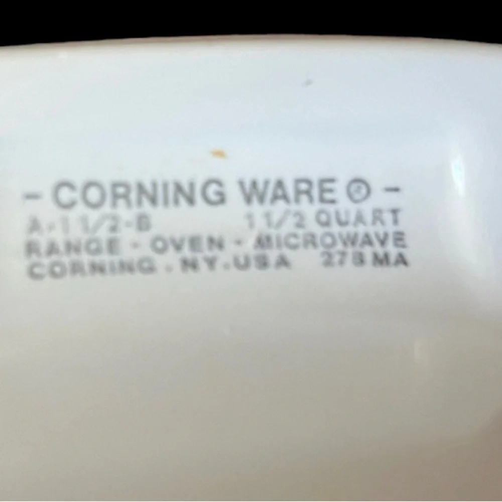 Corningware A-1 1/2-B white bakeware dish 1 1/2 quarts